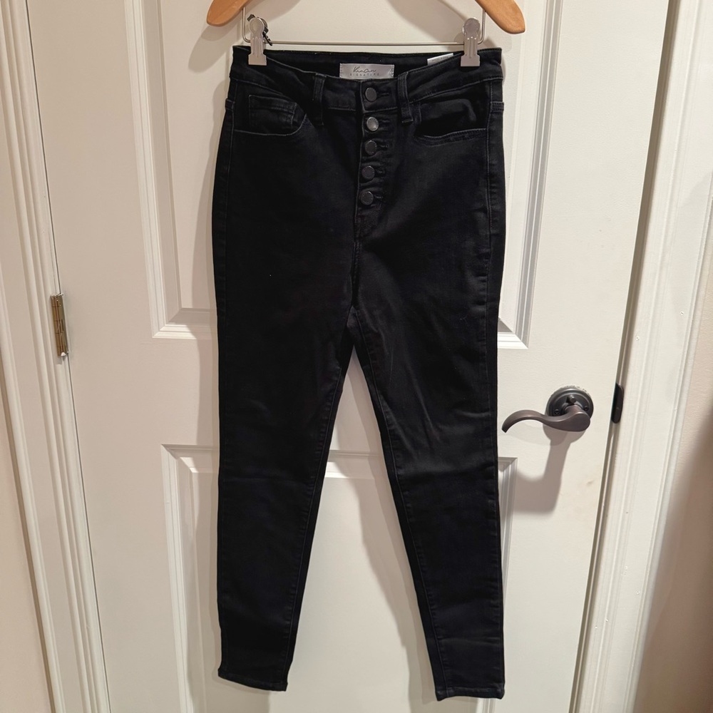NWOT KanCan High-Rise Black Button-Fly Skinny Jeans